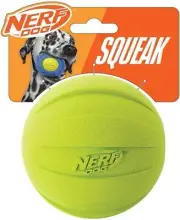 Nerf Dog Rubber Ball Dog Toy with Squeaker, Lightweight, Durable and Water Resis