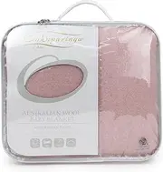 Onkaparinga Australian Wool Baby Blanket, Cream Pink