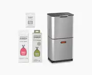 Waste Bin Totem 60L Set Stainless-Steel | Joseph Joseph AU