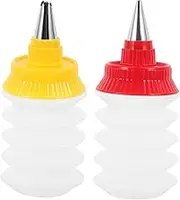 Cabilock Set of 2 Icing Bottles for Cookie Cake Decoration Baking Accessory Pp Material Lightweight Random Color