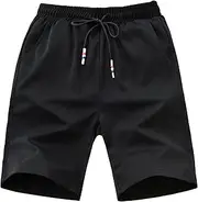 [Zylphorix] Men's Athletic Running Shorts Classic-Fit Elastic Waist Gym Short Lightweight Sports Waffle Shorts