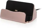 FUTUREORYY USB Micro Desktop Charger Stand Fast Charge Docking Station for Edge Note Rose Gold Multi Function Phone Holder Data