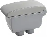 EXEGPLPVK Fit for Ford Figo Armrest Box Arm Elbow Rest Central Store Content Decoration Products with Cup Holder USB Interfac(Gray)