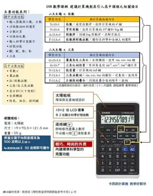 CASIO公司貨附發票工程型計算機 FX-82SOLARII 保固2年FX-82