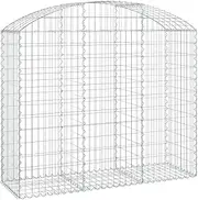 Arched Gabion Basket 150x50x120/140 cm Galvanised Iron - Decorative Outdoor Garden Planter for Modern Landscaping, Durable & Weather-Resistant, Perfect for Patios and Backyards
