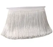 10 Yards of 6" Chainette Fringe Trim Tassel Sewing 6 Inches x 10 Yards White