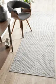 Edfu Theme Silver Runner Rug