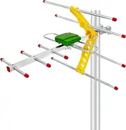 Outdoor TV Aerial - Long Range Digital Antenna for 4K/1080P HD Reception | UHF/VHF Signal | Weatherproof Design | Attic or Outdoor Installation | 26.25ft Coaxial Cable (Mounting Pole Not Included)