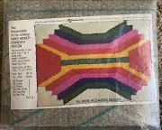 Vtg Sarbert Ltd. "Neo-Aztec Design" Hook Rug Pattern Base w/Color Chart - SEALED
