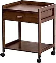 Printer Stand Printer Holder Printer Shelf Bamboo Printer Stand Floor-Standing Printer Cart with Drawer Mobile Printer Shelf with Wheels for Fax Machine Copier Printer Rack Printer Shelves (Color : W