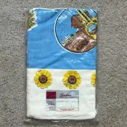 NEW Kansas Centennial 1961 Tablecloth 52” x 52” Simtex by Stevens Rayon Cotton
