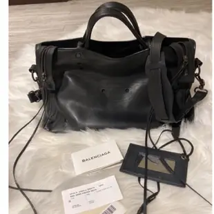 Balenciaga blackout city bag/機車包，黑