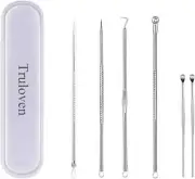 6PCS Blackhead Remover Extractor Pimple Popper Tool Kit Stainless Steel Facial