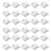 Hooks for Outdoor String Lights Clips 30 Pack Clips Clear Light Hook with 30 Waterproof Adhesive Backing Transparent