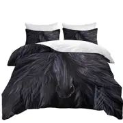 Black Magic Horse Fine Art Quilt Cover
