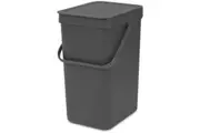 Sort & Go Waste Bin 12L Grey