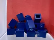 LEGO Parts Lot x (12) ~ Dark Blue Brick, 1 x 1 ~ No 3005