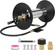 NuFlySic Pressure Washer Hose Reel Power Washer Hose Reel 3/8" NPT Outlet Pipe Heavy Duty Steel High Pressure Washer Reel 4000 PSI with Hand Crank Swivel Arm for Power Washer, 150FT