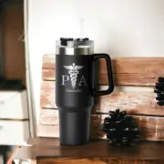 Personalized PA 40oz Tumbler With Handle And Straw, Physician Assistant Tumbler