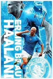 Football Player Posters for Walls Man City Soccer Poster Canvas for Bedroom The Wall Art Unframe-style 12x18inch(30x45cm)