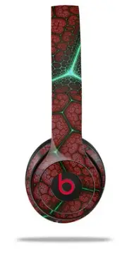 Skin Wrap for Beats Solo Wireless 2 3 4 Linear Cosmos Red SKIN ONLY
