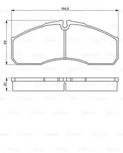Brand New Genuine Bosch BP1178 Brake Lining - 0 986 494 266