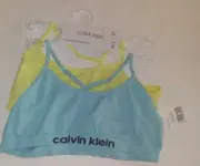 Calvin Klein Seamless Raceback Bralette 14/16, 2 Pack