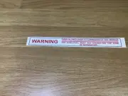 Massey Ferguson Battery Warning Decal for 130,135,148,165.175,185 etc