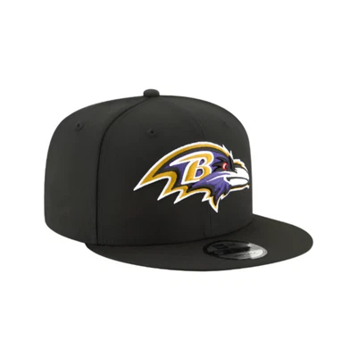 BALTIMORE RAVENS 9FIFTY NEW ERA LOGO BLACK SNAPBACK HAT