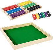 Close The Box Game | Wooden Shut The Box Game | Wood Dice Tabletop Activities | Portable Wooden Dice Game | Interactive Board Dice Game for Family Night Camping Trips Coffee Table Team Building