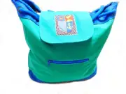 NEW STRONG Large Summer Stock Nautical Backpack Green Cotton Canvas Hook Close