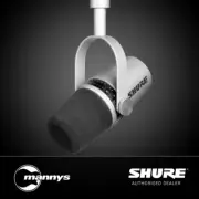 Shure Motiv MV7 USB / XLR Dynamic Podcasting Microphone (Silver)