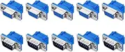 uxcell D-sub Connector DB9 IDC Crimp Connector Male Female Socket 9-pin 2-Row Male Female Serial Port Terminal Breakout for Mechanical Equipment CNC Computers Pack of 10