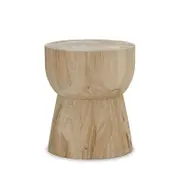 Replica Corky Eggcup Stool Hourglass Stump in Solid Mindi Wood