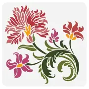 Peony Flower Stencil for Painting, Scrapbooking, Fabric, Wood & Home Decor