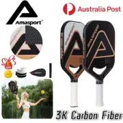 AMASPORT Pickleball Paddle 3K Carbon Fiber Racket Ball Set Racquet Sports Bat