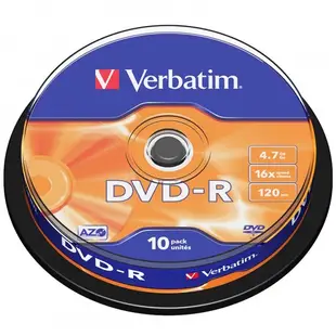【Verbatim 威寶】16X DVD-R光碟片 10片盒裝