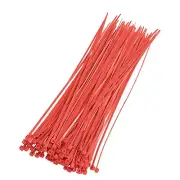 100 Pieces 8 Inch Red Zip Ties Self Locking Nylon Cable Ties UV Resistant Zip...