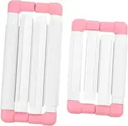 EXAOMBLE 2pcs Square Frames for Cross Stitch Quilting DIY Sewing Tools for Home and Studio Use
