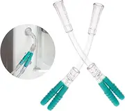 Oxygen Tubing Connectors,2PCS Oxygen Cannula Splitter Adapter Y-Shaped Tube 1 to 2 Way Connector Fittings for Two People Using Oxygen Splitter Oxygen Tubing Accessories (Transparent color + green)