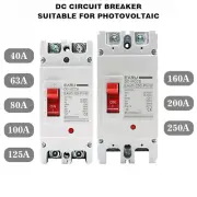 2P DC 500V DC Solar Molded Case Circuit Breaker MCCB Overload Protection Switch