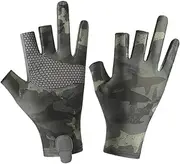 [Generic] Fishing UV Protection Gloves, Sun Gloves for Women UV Protection, Wear-resistant Fishing Gloves UPF50+ - Breathable and Comfortable Non-slip Grip for Rowing and Supplied