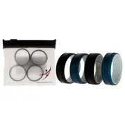 ROQ Silicone Wedding 2Layer Lines Ring Set - Marble by ROQ for Men - 4 x 14 mm Ring