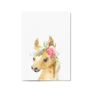 Cute Baby Horse Nursery Animal Gift Wall Art