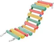 BESPORTBLE Wooden Bead Ladder Bird Hanging Ladder Parakeet Climbing Step Ladder Toy Parrot Cage Ladder Bird Toys Bird Ladders Wooden Parrot Ladder Parakeet Climbing Ladder Toy Hamster Ladder