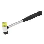 Nonslip Handle Double Head Rubber Mallet Hammer Hand Tool 10.2" Length