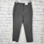 Topshop high waist cigarette Pants Sz 6 gray flat front A20