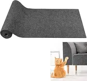 Roczential Self Adhesive Trimmable Cat Scratch Mat Large Cat Scratch Pad Couch Protector Furniture Cat Scratching Post for Cat Shelves Cat Tree Replacement Climbing Wall Carpet 78.7"x15.7" (Grey)