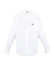 Balenciaga Logo Printed Drop Shoulder Shirt SHIRTS CM42,SHIRTS CM41 white