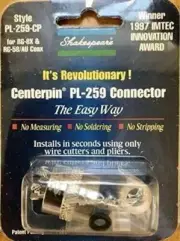 Shakespeare Solderless Center Pin Gold Plated Connector PL-259-CP-G